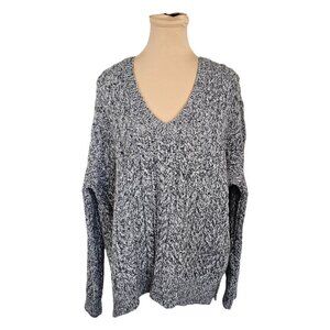 VINCE. Grey Cable Knit Wool Cashmere Blend Sweater Sz S
